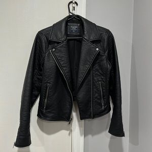 Black faux leather jacket